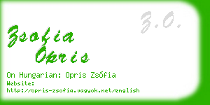 zsofia opris business card